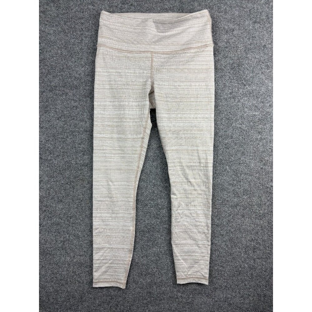 Athleta Chaturanga 7/8 Tight Jacquard Textured Legging Women's S Quail Tan